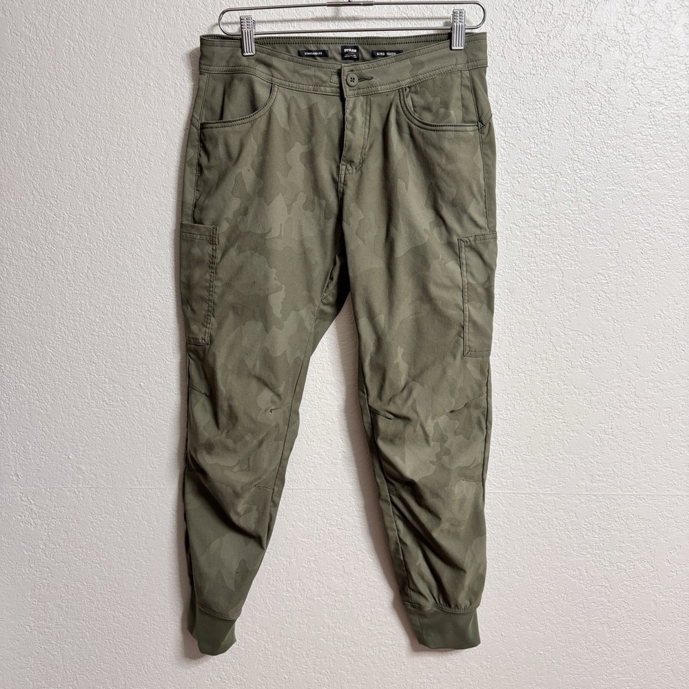 prAna Halle Jogger 6 Green Camo Standard Fit Pants Stretch‎ Pockets